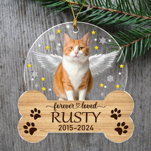 GeckoCustom Custom Cat Photo Christmas Gift Memorial Acrylic Ornament HO82 893138