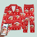 GeckoCustom Custom Cat Photo Christmas Pajamas TA29 888665 For Kid / Combo Shirt And Pants / 3XS