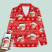 GeckoCustom Custom Cat Photo Christmas Pajamas TA29 888665 For Kid / Only Shirt / 3XS