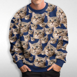 GeckoCustom Custom Cat Photo Family Ugly Sweater For Cat Lovers N304 HA75 891502