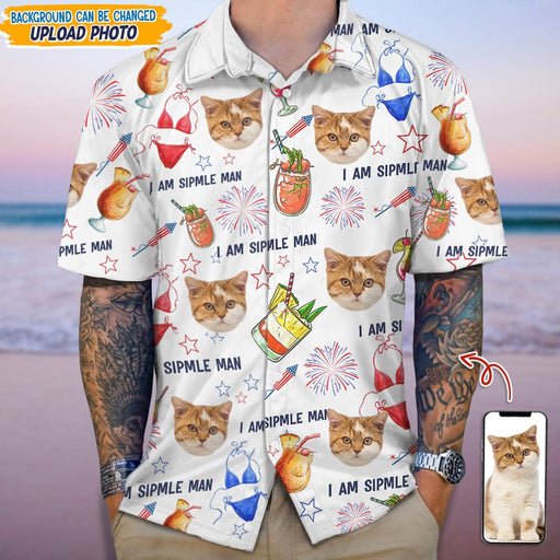 GeckoCustom Custom Cat Photo I Am A Simple Man Hawaii Shirt N304 889453