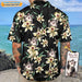 GeckoCustom Custom Cat Photo Lily Flowers Design Hawaii Shirt N304 889305