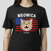 GeckoCustom Custom Cat Photo Meowica Dark Shirt N304 889334 Women Tee / Black Color / S