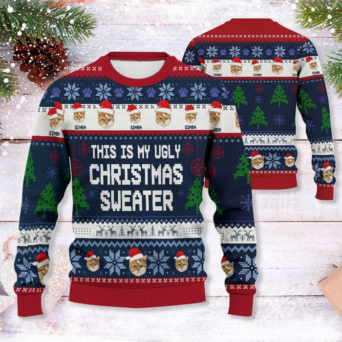 GeckoCustom Custom Cat Photo This Is My Ugly Christmas Sweater N304 889921