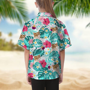 GeckoCustom Custom Cat Photo Tropical Style Hawaii Shirt For Daughter TH10 891107