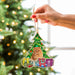 GeckoCustom Custom Cat Photo Under Christmas Tree Wooden Ornament N304 889899