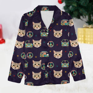 GeckoCustom Custom Cat Photo With Decoration Hippie Pajamas T368 888892