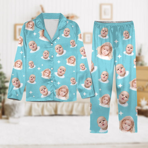 GeckoCustom Custom Children Photo For Mom Pajamas N304 889973 For Adult / Combo Shirt And Pants (Favorite) / S