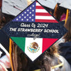 GeckoCustom Custom Country Flag Graduation Toppers, Graduation Gift HN590 9.5"x9.5"
