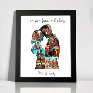 GeckoCustom Custom Couple Photo Collage Picture Frame – Perfect Valentine’s Gift LM32 893061 Picture Frame / 8"x10"