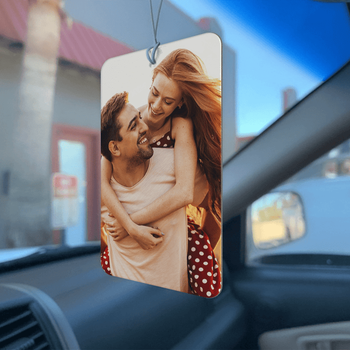 GeckoCustom Custom Couple Photo For Valentine’s Day Acrylic Car Air Freshener TA29 889980