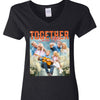 GeckoCustom Custom Couple Photo Gift For Husband Wife Shirt TA29 889773 Women V-neck / V Black / S