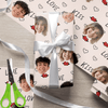 GeckoCustom Custom Couple Photo Love And Kiss Wrapping Paper For Valentine Gift TH10 892183