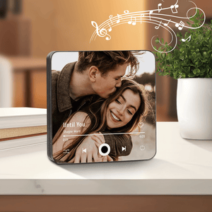 GeckoCustom Custom Couple Photo Music Fridge Magnet Valentine Gift K228 HA75 891762 Acrylic / 10cm*10cm*1cm