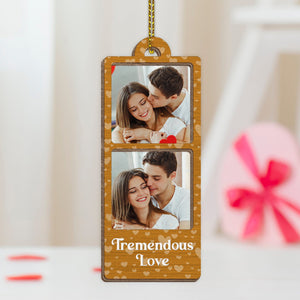 GeckoCustom Custom Couple Photo Strip  Wood Ornament For Couple LM32 893035 4"x4"