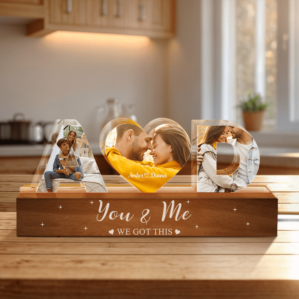 GeckoCustom Custom Couple Photo You And Me We Got This Couple LED Night Light HA75 891876