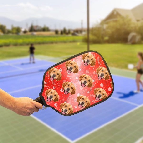 Custom Dog Cat Photo on a Personalized Pickleball Cover For Sport Play ...
