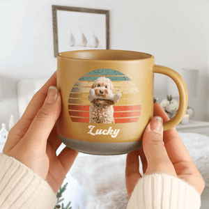 GeckoCustom Custom Dog Cat Photo Retro Pottery Mug TH10 892099 12oz