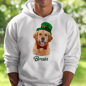 GeckoCustom Custom Dog Cat Photo ST Patrick's Day Bright Shirt Dog Lovers Gift Cat Lovers Gift CH07 895178