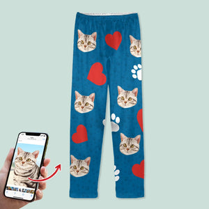 GeckoCustom Custom Dog Cat Photo With Accessories Pattern Pajamas NA29 888711 For Adult / Only Pants / XS