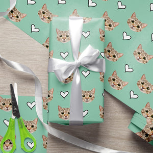 GeckoCustom Custom Dog Cat Photo With Icon Decoration Wrapping Paper For Pet Lovers LM32 891961