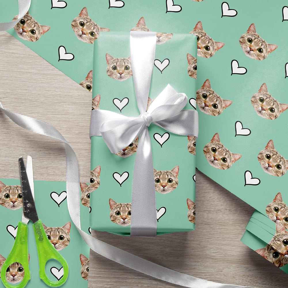 GeckoCustom Custom Dog Cat Photo With Icon Decoration Wrapping Paper For Pet Lovers LM32 891961