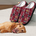 GeckoCustom Custom Dog Cat Photo With Madras Pattern Slipper T368 889995