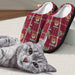 GeckoCustom Custom Dog Cat Photo With Madras Pattern Slipper T368 889995