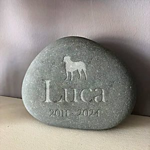 GeckoCustom Custom Dog Cherish Your Beloved Pet's Memory Memorial Engraved Stone HO82 893076