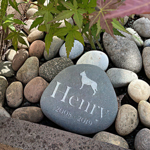 GeckoCustom Custom Dog Cherish Your Beloved Pet's Memory Memorial Engraved Stone HO82 893076