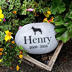 GeckoCustom Custom Dog Cherish Your Beloved Pet's Memory Memorial Engraved Stone HO82 893076