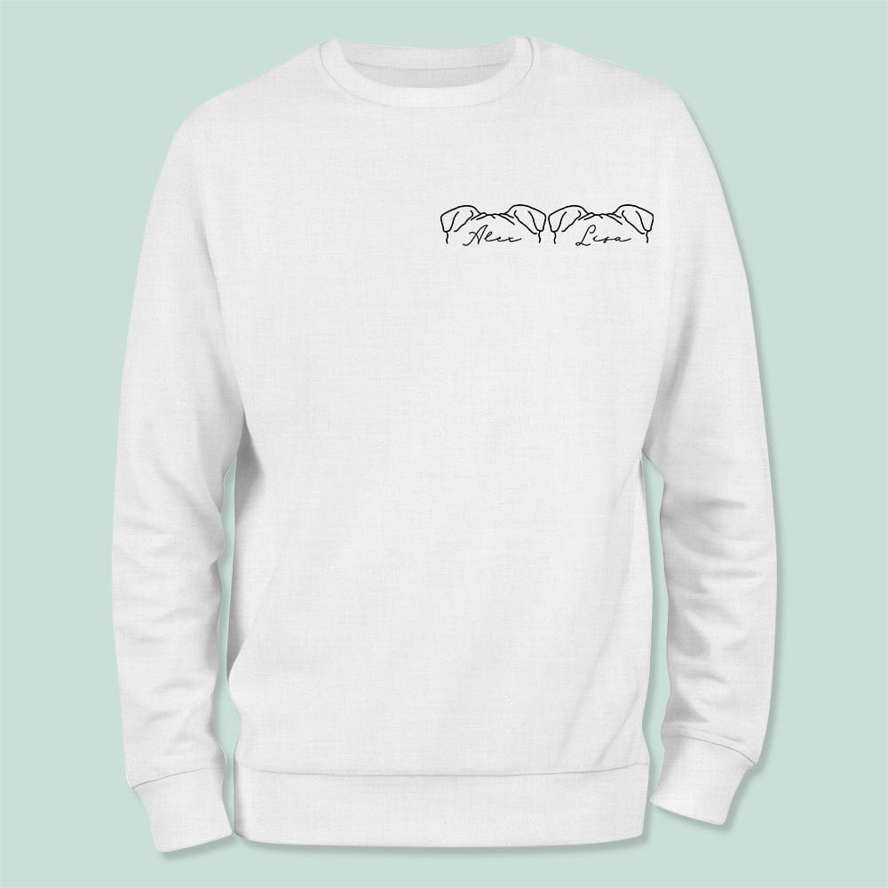 GeckoCustom Custom Dog Ear Clipart Dog Shirt T368 HN590 Sweatshirt (Favorite) / Ash Color / S