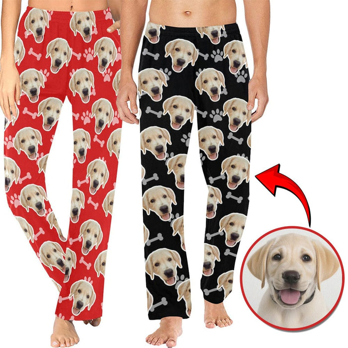GeckoCustom Custom Dog Face Photo With Colorful Background Pajamas T368 889957 For Adult / Combo Shirt And Pants (Favorite) / S