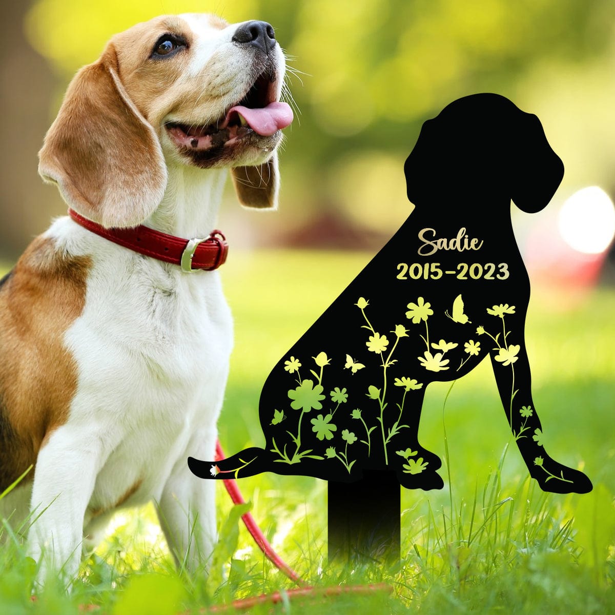 GeckoCustom Custom Dog Name Memorial Garden Stake TH10 891539