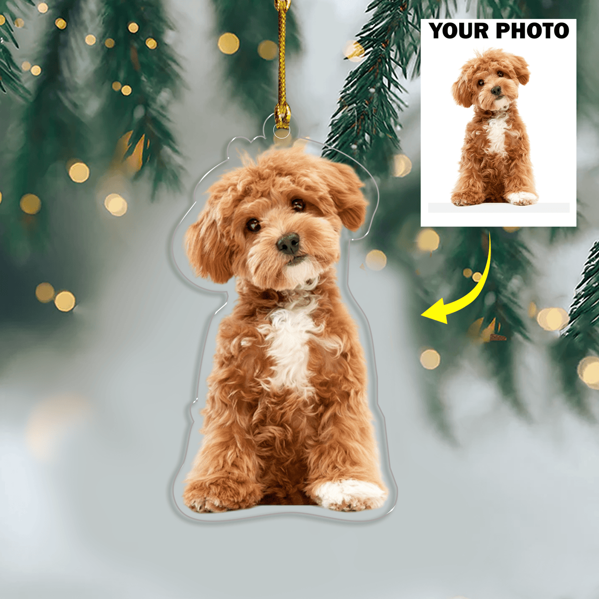 Customized Your Photo Ornament Personalized Photo Mica Ornament Christmas Gifts For Pet Lover GeckoCustom