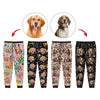 GeckoCustom Custom Dog Photo Bones And Paws Sweatpants TA29 890085