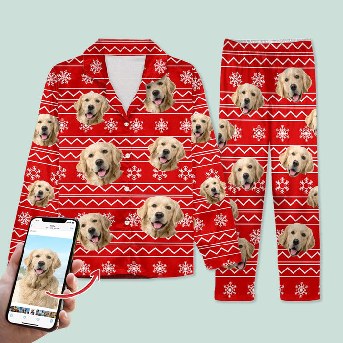 GeckoCustom Custom Dog Photo Christmas Pajamas TA29 888664 For Kid / Combo Shirt And Pants (Favorite) / 3XS