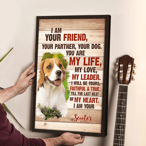 GeckoCustom Custom Dog Photo I am Your Dog Poster Canvas Picture Frame CH07 895198