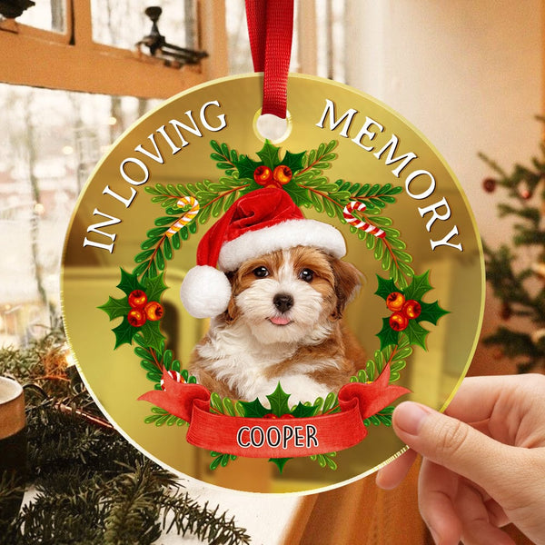 Custom Photo Your Love Leaves A Lasting Imprint - Memorial Personalized Custom Mirrored Acrylic Ornament - Sympathy Gift, Christmas Gift For Family Members