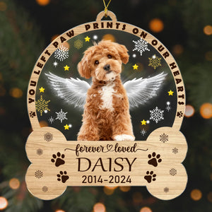 GeckoCustom Custom Dog Photo Ornament Personalized Forever Loved Angel Wings For Dog Lovers - Best Christmas Gift Idea HO82 891731