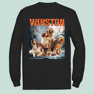 GeckoCustom Custom Dog Photo Retro Style Sweatshirt K228 889703 Long Sleeve / Black / S