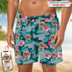 GeckoCustom Custom Dog Photo Summer Viber Beach Short N304 889433