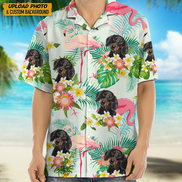 GeckoCustom Custom Dog Photo Tropical Hawaii Shirt TA29 888931