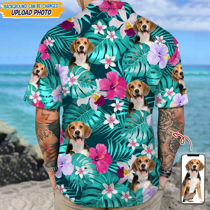 GeckoCustom Custom Dog Photo Tropical Style Hawaii Shirt TA29 889465