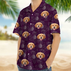 GeckoCustom Custom Dog Photo Vacation Style Hawaii Shirt NA29 889572