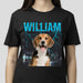 GeckoCustom Custom Dog Photo Vintage Portrait Shirt TA29 889681 Women Tee / Black Color / S