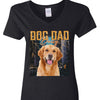 GeckoCustom Custom Dog Photo Vintage Portrait Shirt TA29 889681 Women V-neck / V Black / S