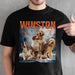 GeckoCustom Custom Dog Photo Vintage Portrait Shirt TA29 889681 Premium Tee (Favorite) / P Black / S
