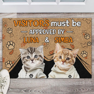 GeckoCustom Custom Dog Photo Visitors Must Be Approved By This Dog Doormats LM32 893087
