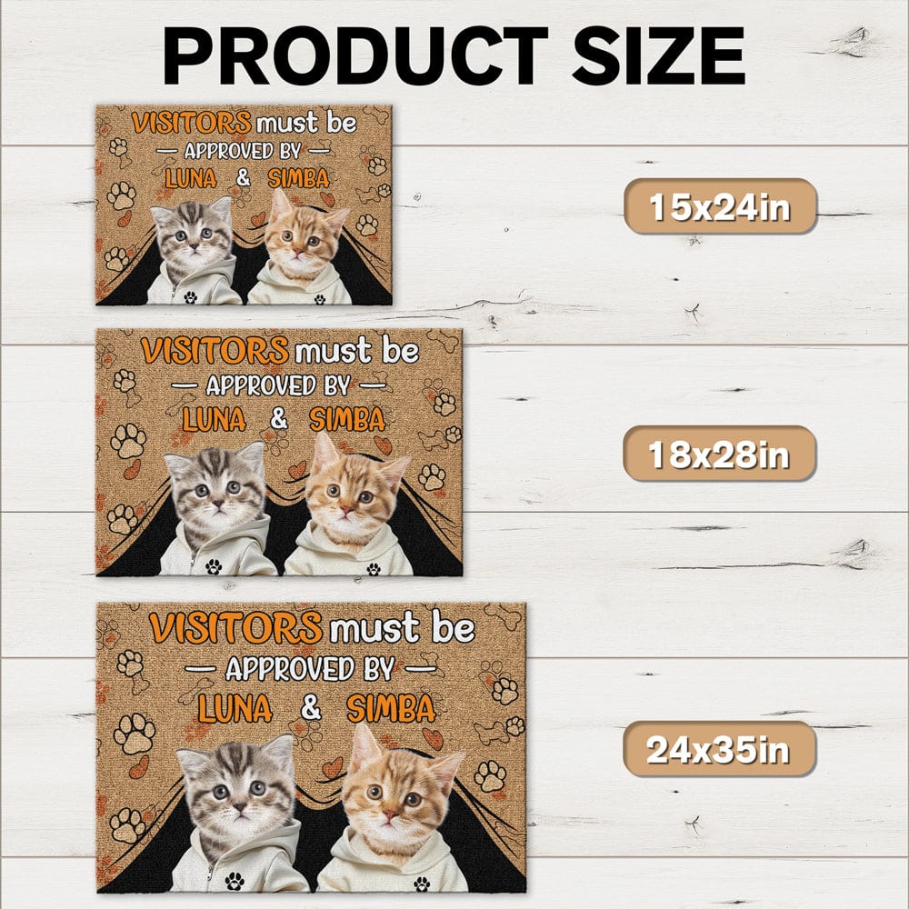 GeckoCustom Custom Dog Photo Visitors Must Be Approved By This Dog Doormats LM32 893087